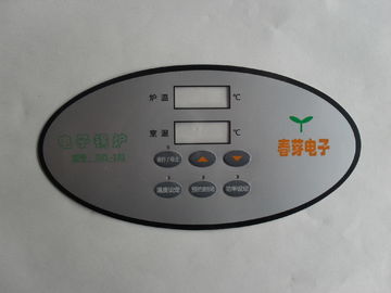 Верхний слой PVC графический печатая Scratchproof кнопочную панель с прилипателем 3M