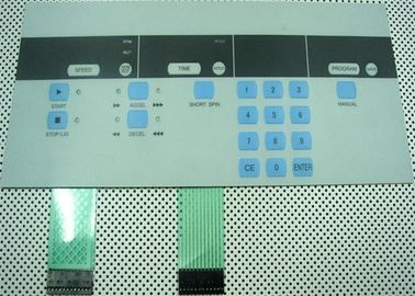 Переключатель мембраны силикона освещенный контржурным светом кнопочной панелью в промышленных управлении/системе безопасности